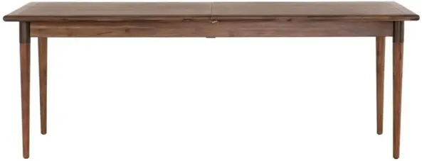 Hayden Modern Brown Acacia Wood Rectangular Extendable Dining Table - 84-104"