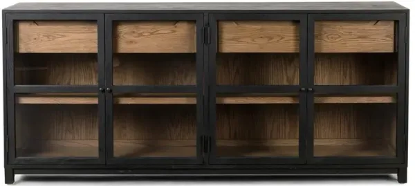 Clarence Modern Classic Black Oak Wood Sideboard