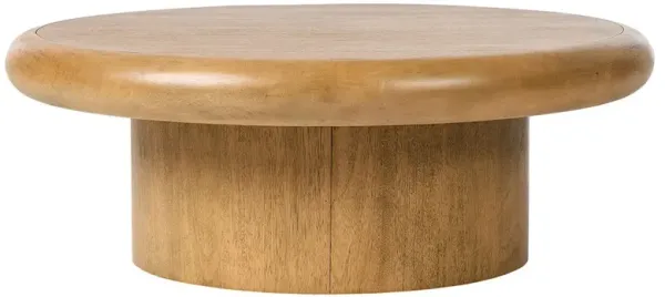 Zachry Rustic Lodge Brown Solid Wood Round Classic Coffee Table