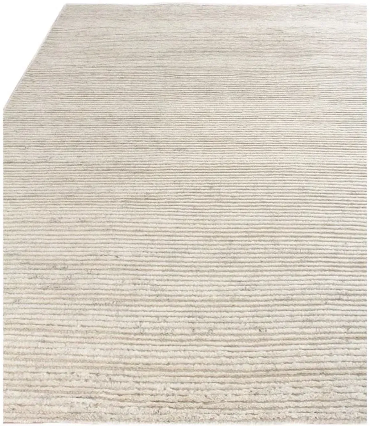Simon Modern Classic Beige Wool Textured Solid Hand Knotted Rug - 12'x15'
