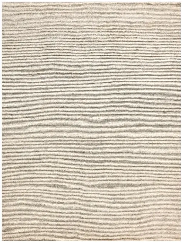Simon Modern Classic Beige Wool Textured Solid Hand Knotted Rug - 14'x18'