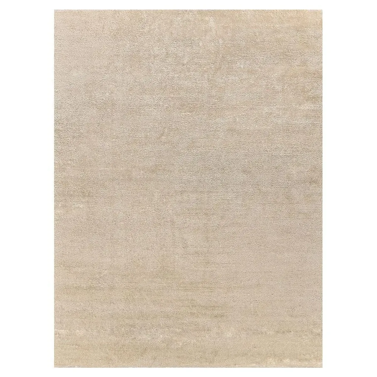 Celeste Modern Classic Cream Silk Solid Hand Knotted Rug - 12'x15'