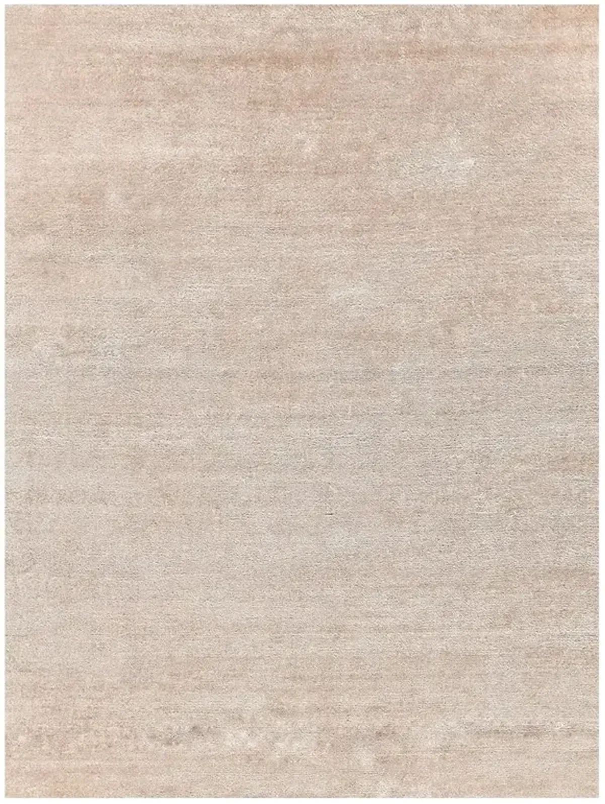 Celeste Modern Classic Light Beige Silk Solid Hand Knotted Rug - 9'x12'