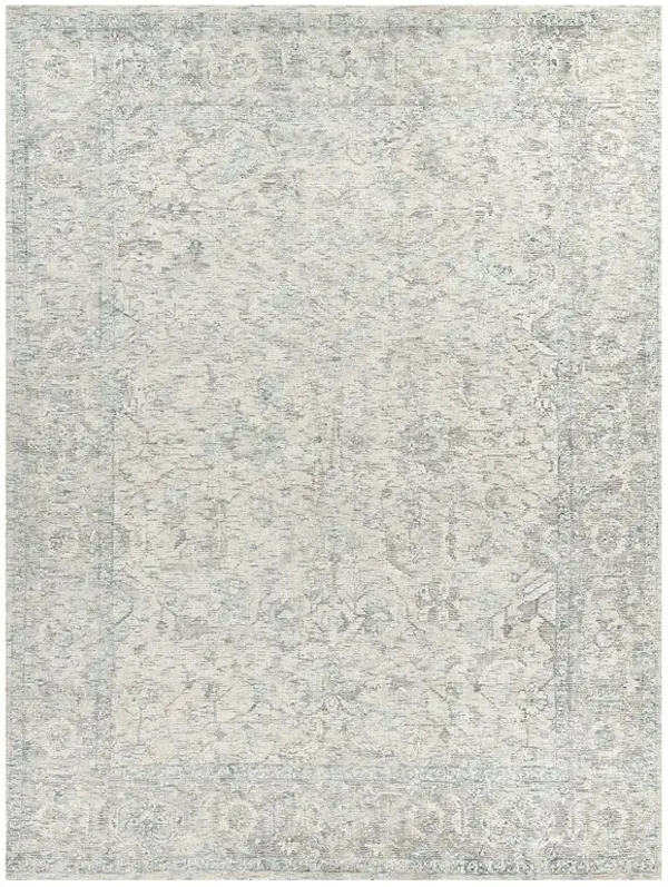 Calla Global Bazaar Beige Wool Oushak Patterned Rug - 6'x9'