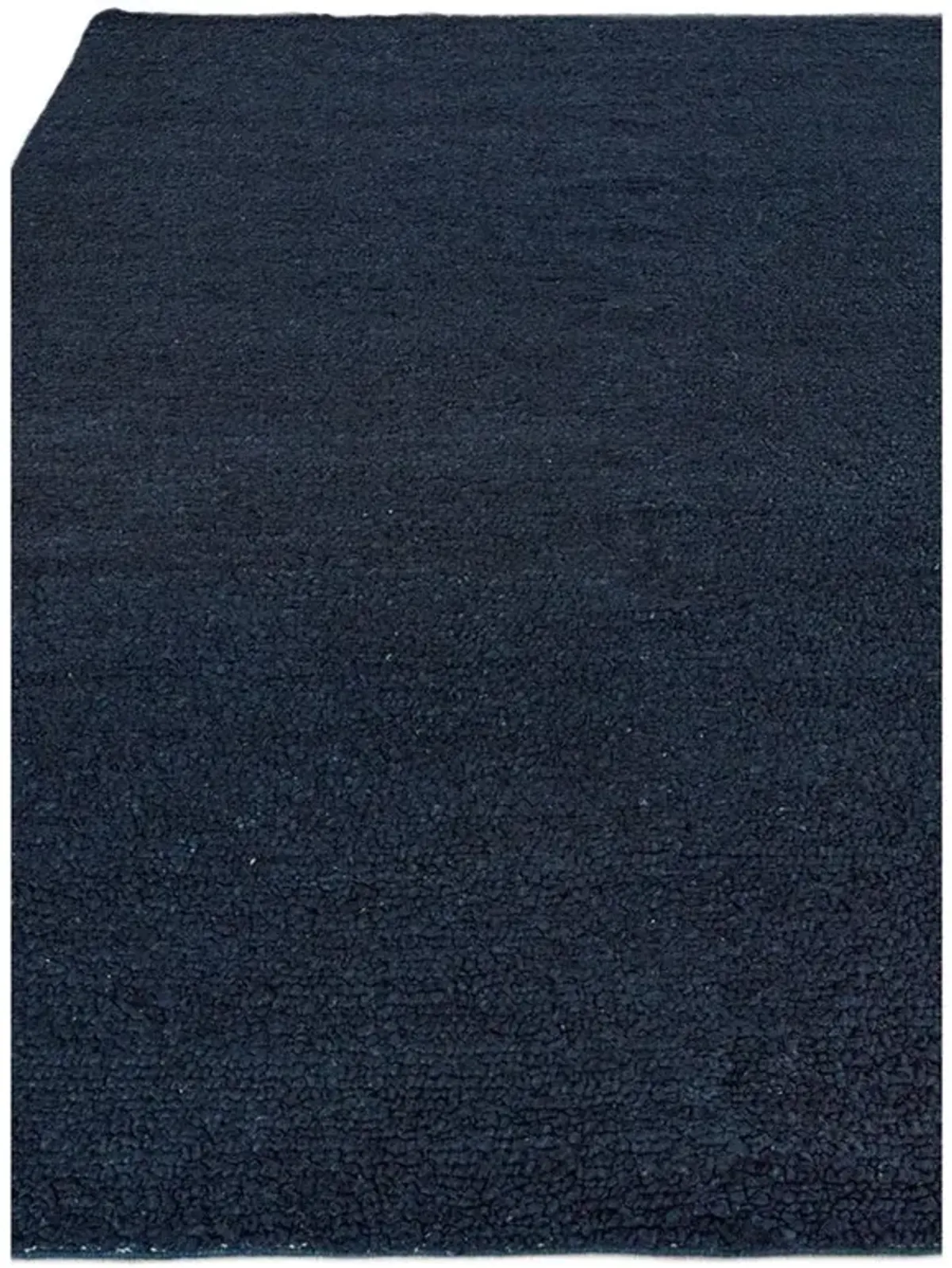 Noah Modern Classic Navy Blue Wool Solid Rug - 6'x9'