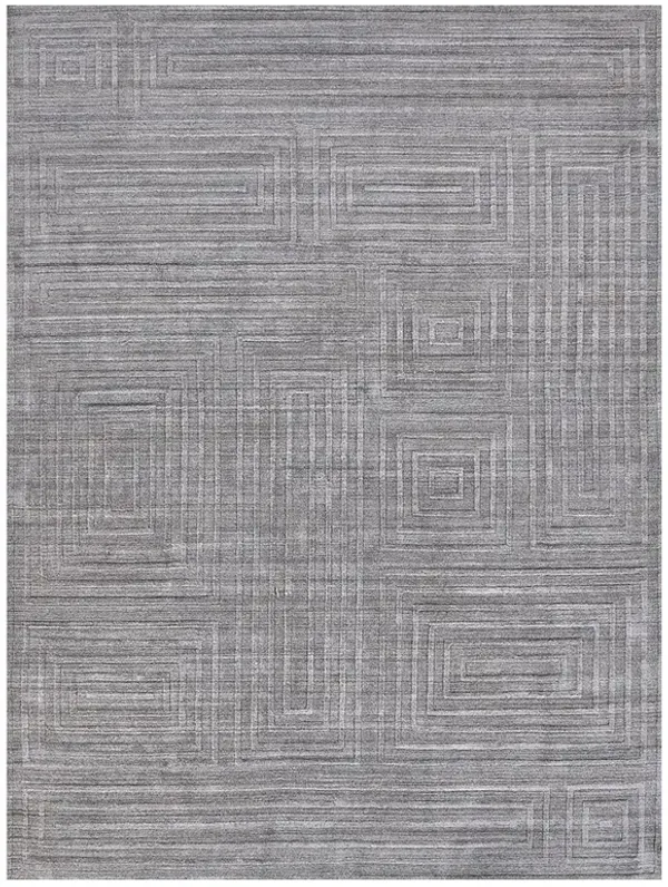 Aurora Modern Classic Grey Silk Textured Solid Rug - 9'x12'