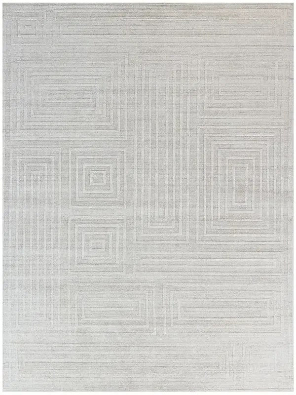 Aurora Modern Classic Ivory Silk Textured Solid Rug - 10'x14'