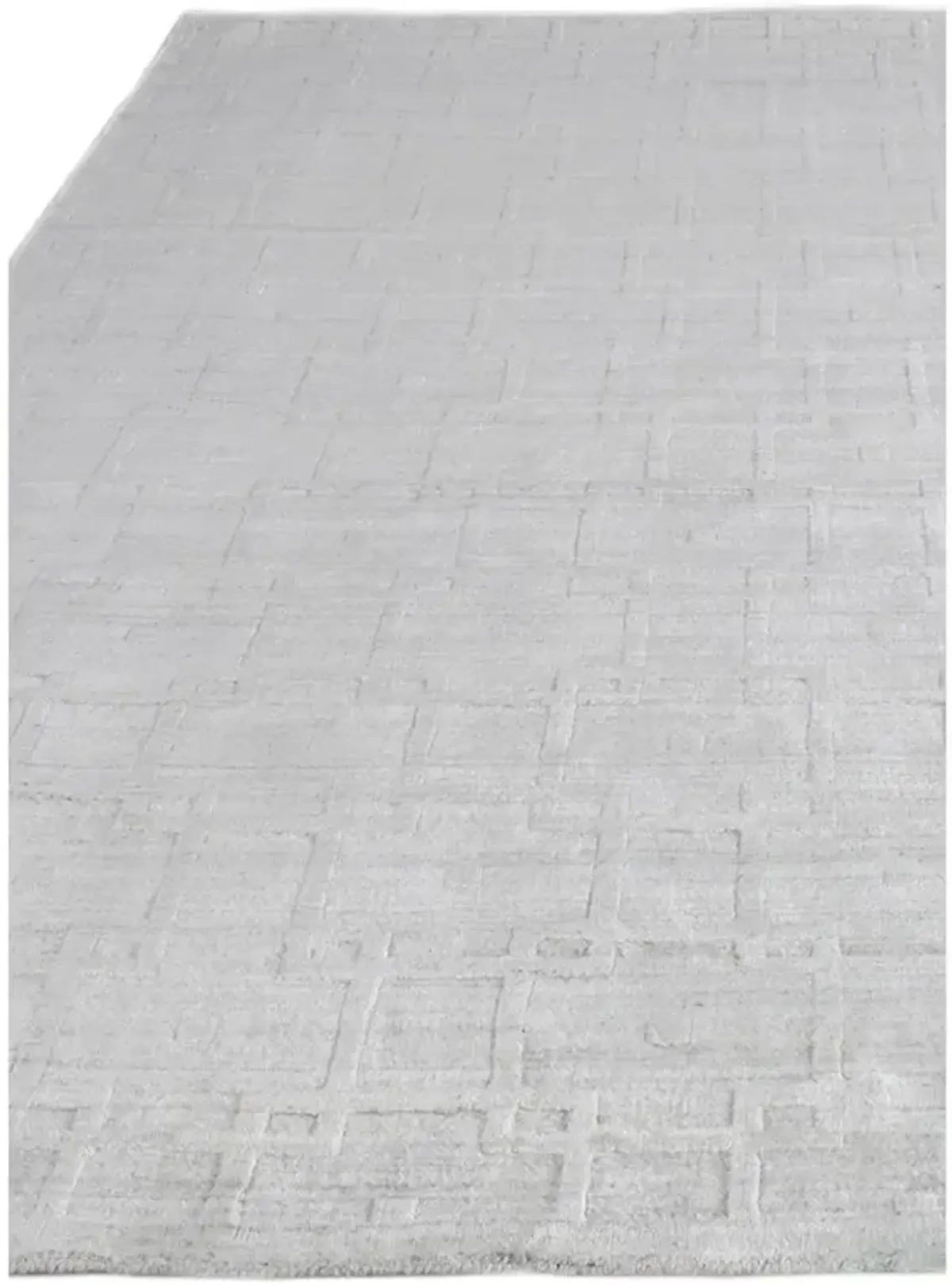 Aurora Modern White Wool Textured Solid Rug - 10'x14'