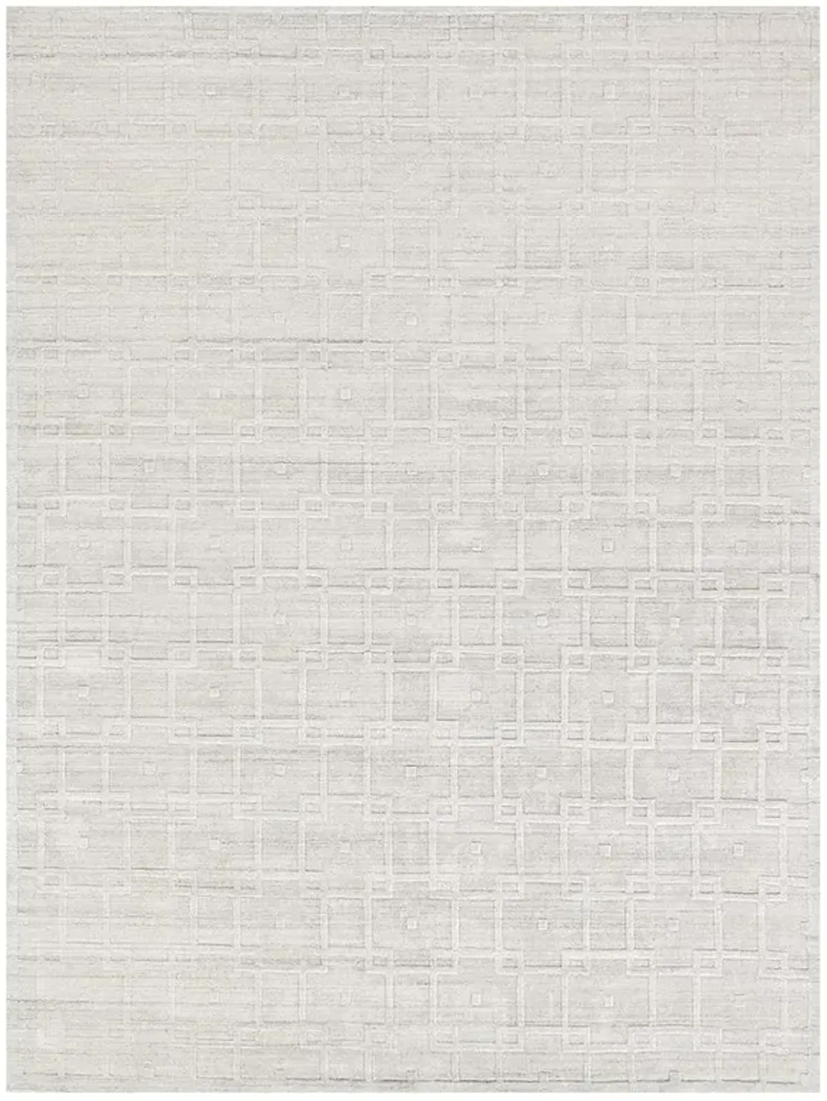 Aurora Modern White Wool Textured Solid Rug - 10'x14'