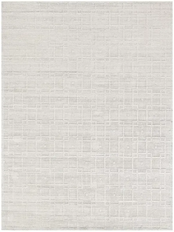 Aurora Modern White Wool Textured Solid Rug - 12'x15'