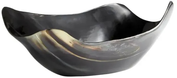 Carter Rustic Brown Horn Rectangular Tray