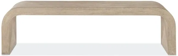 Atkinson Modern Classic Brown Wood Curved Entryway Bench