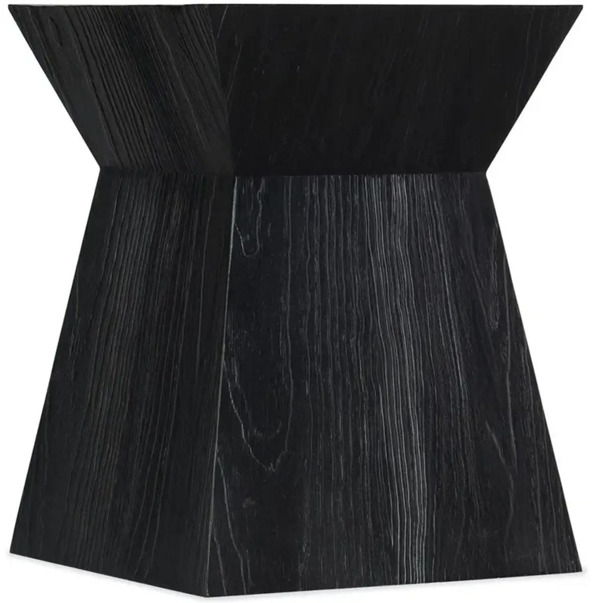 Sherry Rustic Lodge Black Pine Wood Square Side End Table