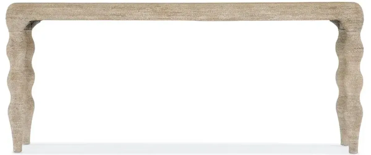 Miguel Coastal Beach Brown Wood Rope Wrapped Console Table