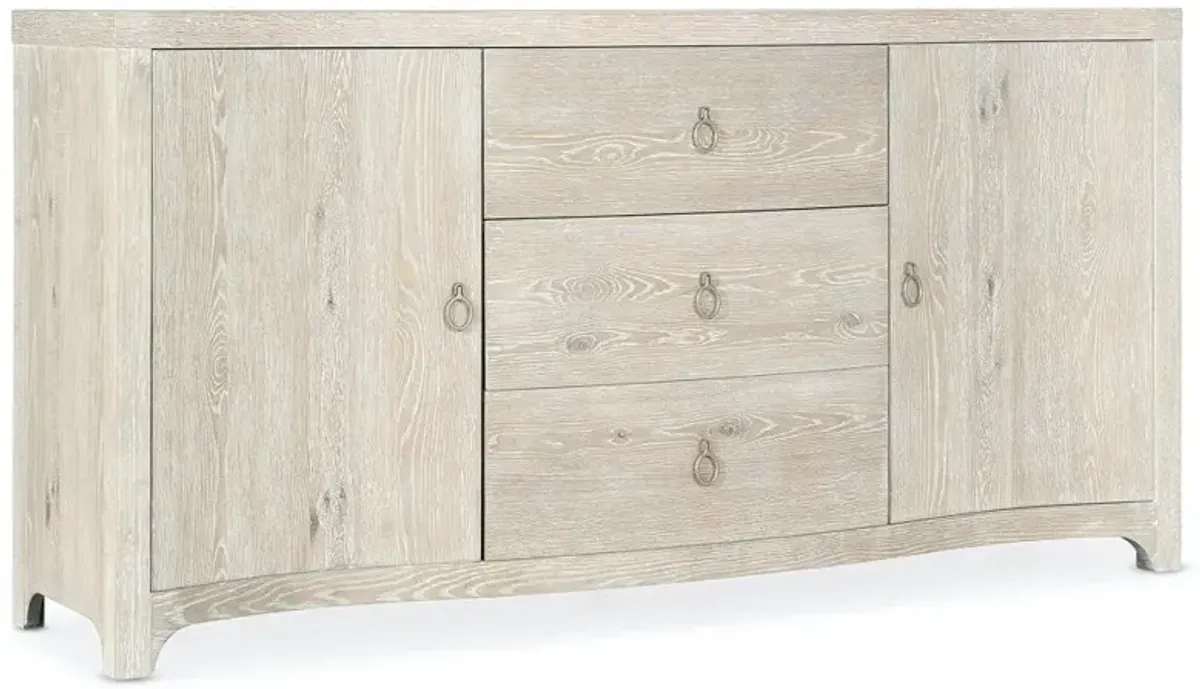 Harmony French Country Light Brown Oak Wood 2 Door 3 Drawer Sideboard