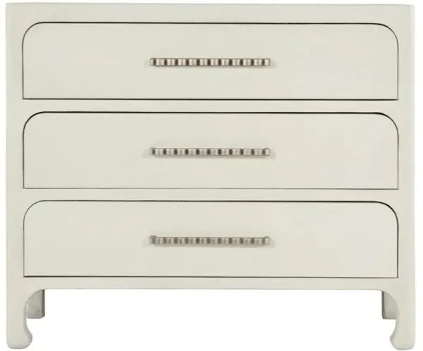 Spencer Modern Classic White Wood 3 Drawer Bachelor Chest Dresser