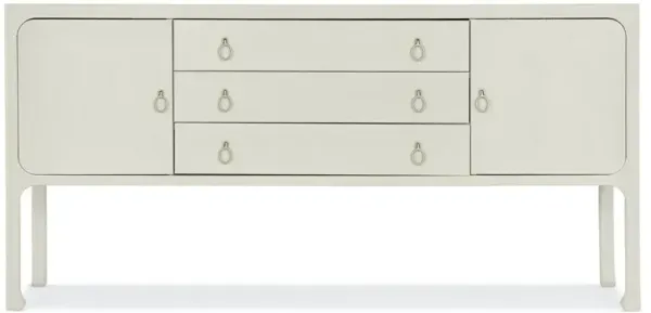 Georgia Modern Classic White Wood 2 Door 3 Drawer Sideboard
