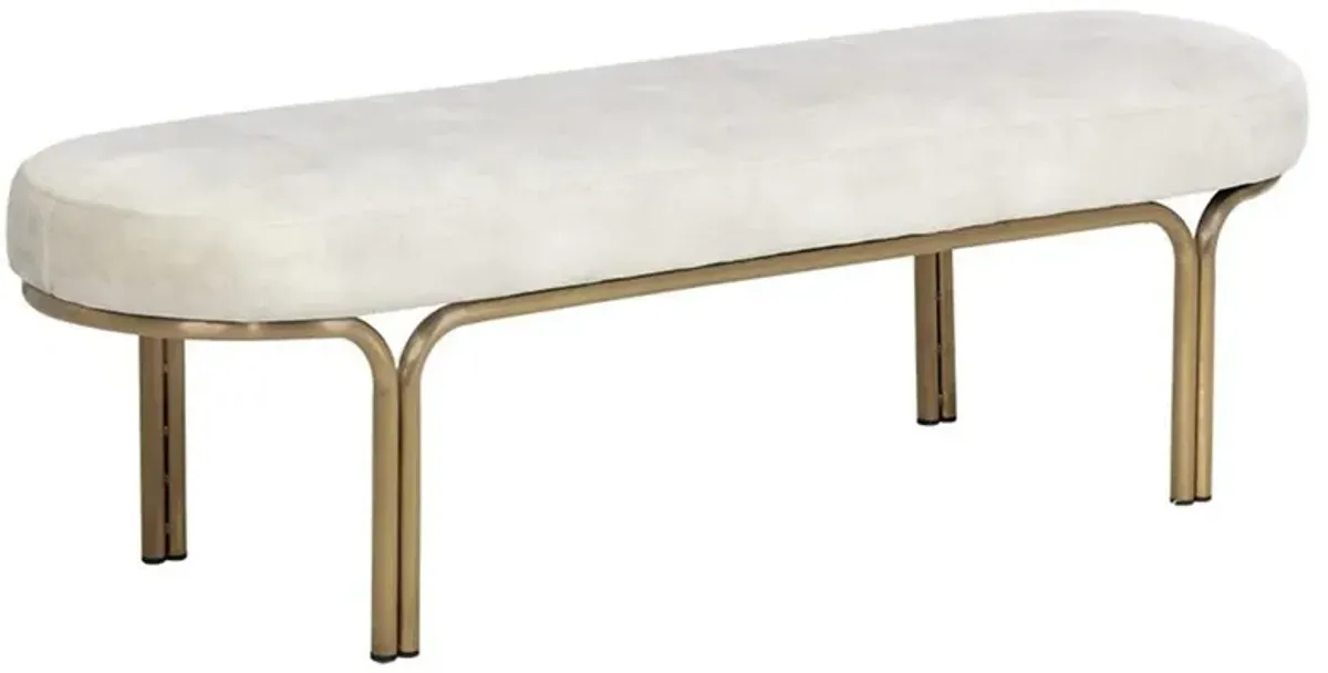 Croft Modern Classic Cream Performance Gold Iron Bench