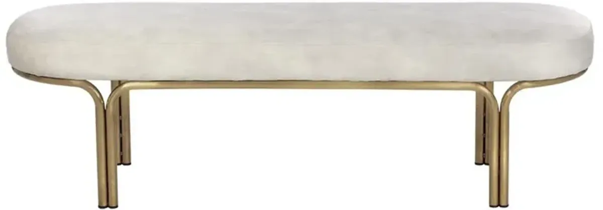 Croft Modern Classic Cream Performance Gold Iron Bench