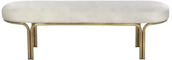 Croft Modern Classic Cream Performance Gold Iron Bench