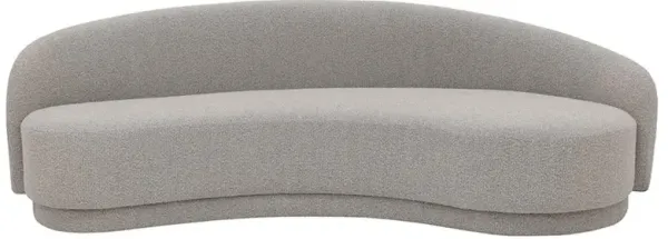 Gresham Modern Classic Grey Boucle Curved Sofa - 102"