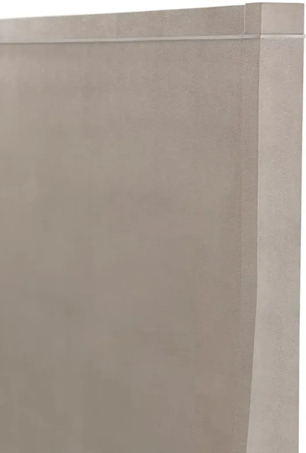 Louise French Overcast White Leather Wingback Bed - Cal King