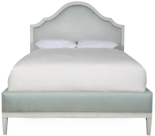 Highland House Brea French Spa Green Silk Grey Oak Wood Bed - Queen