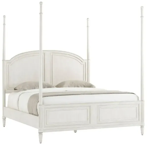 Gemma French Country White Maple Wood Poster Bed - California King