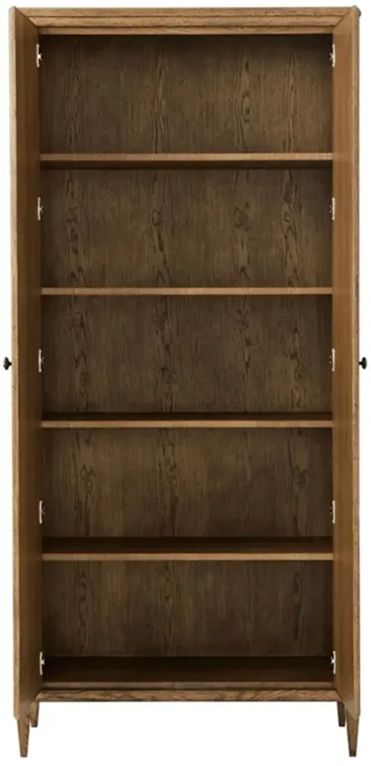 Ayra Mid Century Dawn Brown Herringbone Oak Wood Wardrobe