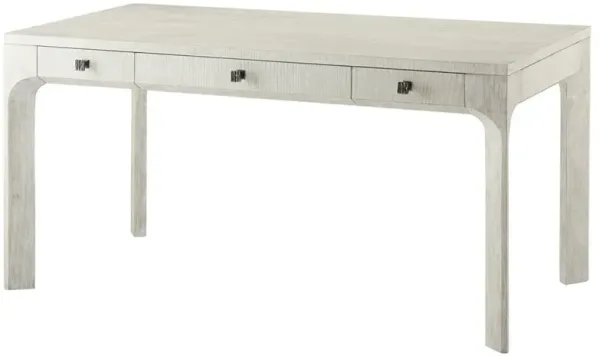 Beckett French Country Seasalt White Pine Wood 3 Drawer Desk