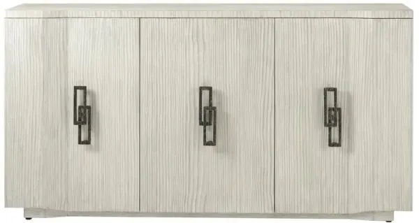 Beckett French Country Seasalt White Pine Wood 3 Door Credenza