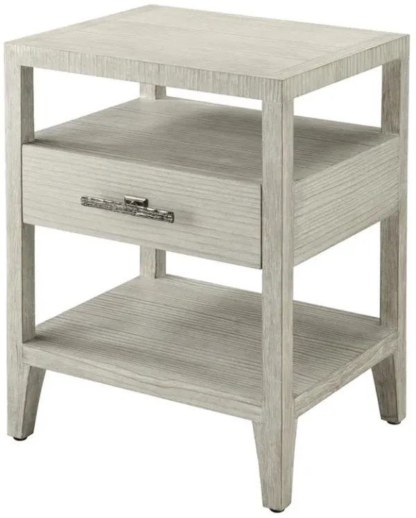 Beckett French White Pine Wood 1 Drawer Nighstand