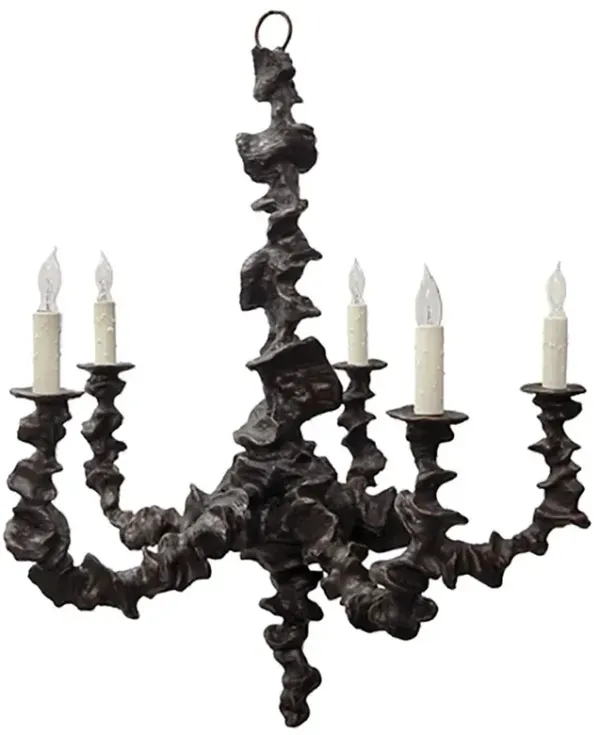 Klemm French Country Antique Bronze Resin Candle Style Chandelier