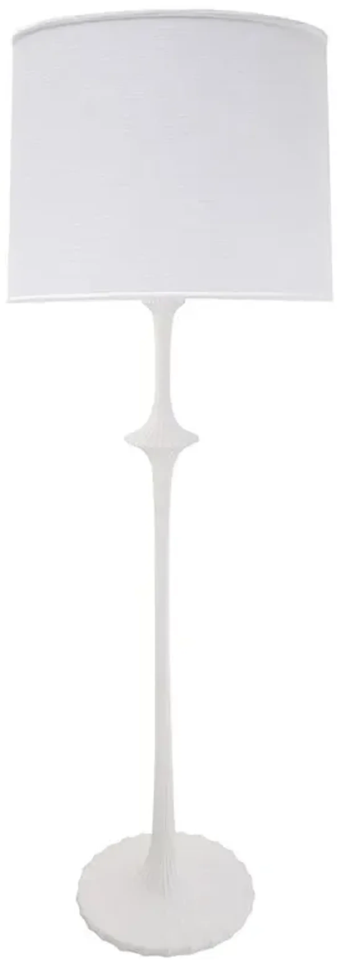 Prescilla Modern Classic White Resin Column Floor Lamp