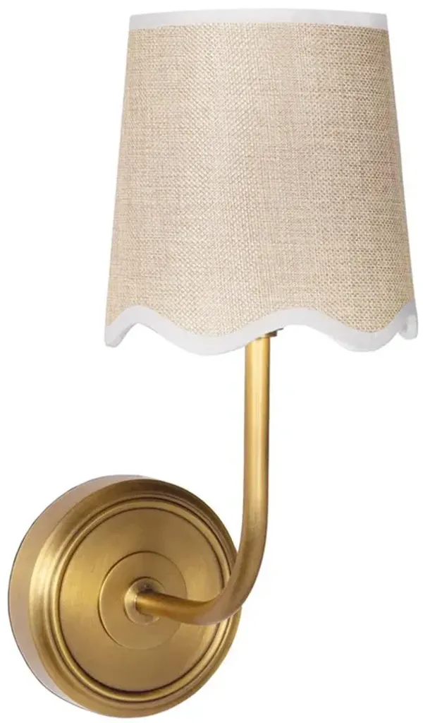 Ariel Natural Brass Steel Armed Wall Sconce