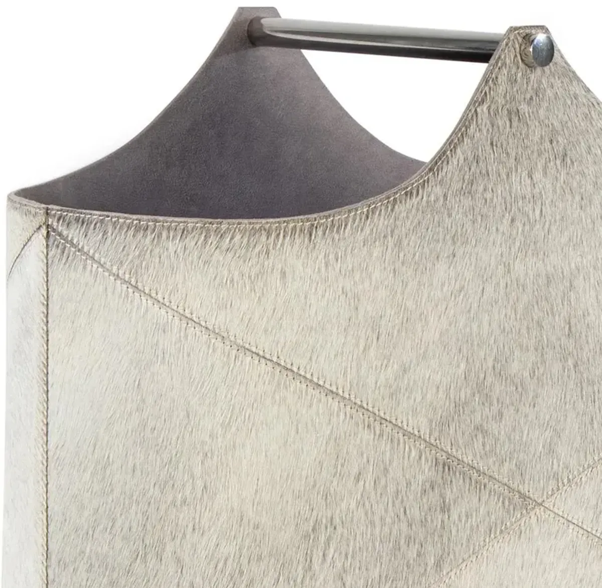 Andres Modern Classic Grey Hide Floor Basket