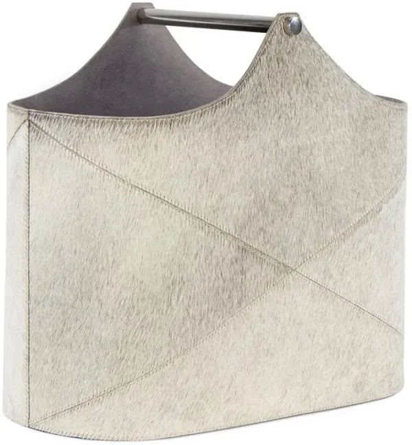 Andres Modern Classic Grey Hide Floor Basket