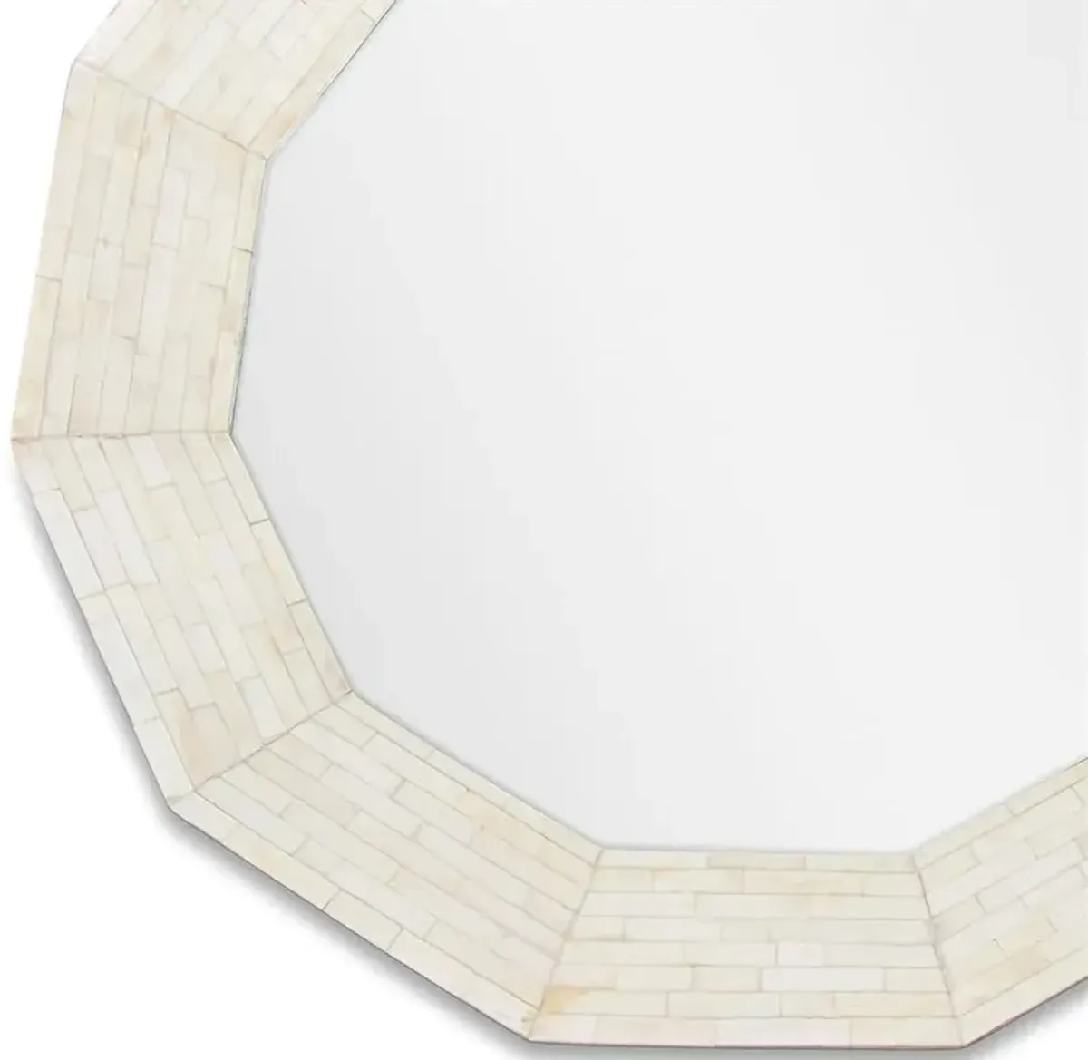 Ares White Bone Wall Mirror