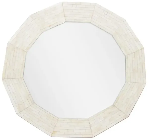 Ares White Bone Wall Mirror
