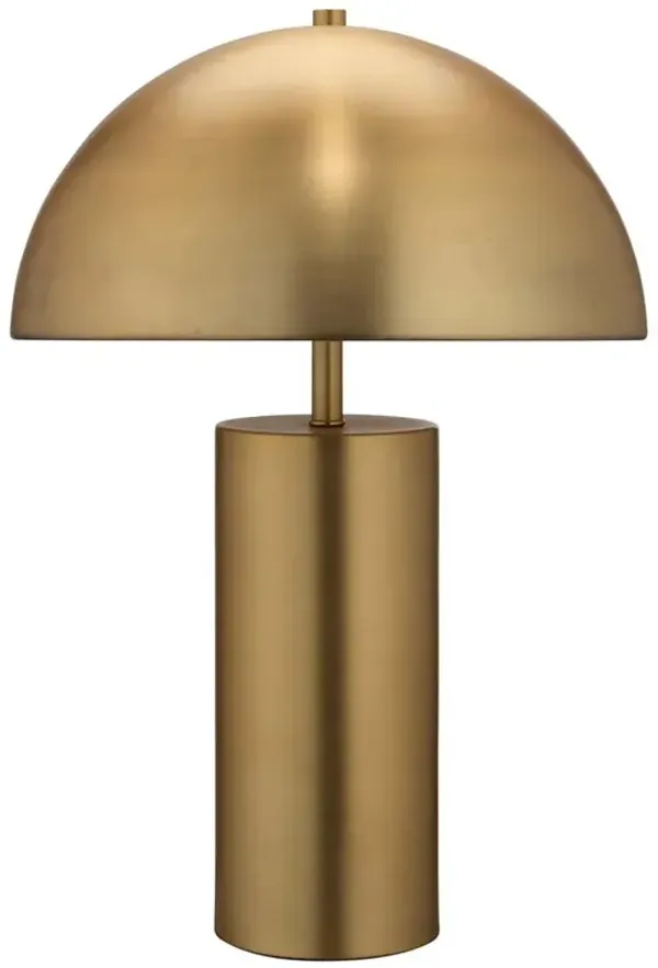 Cleave Mid Century Modern Antique Gold Metal Bedside Table Lamp