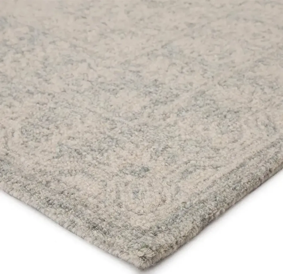 Primrose Global Bazaar Cream Wool Floral Patterned Rug - 6'x9'