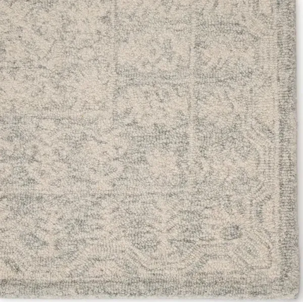 Primrose Global Bazaar Cream Wool Floral Patterned Rug - 9'x12'