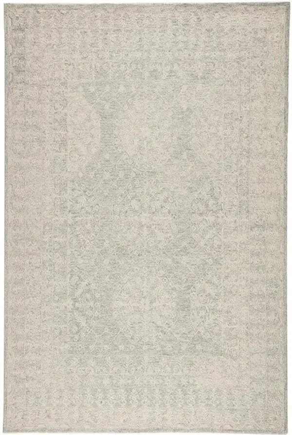 Primrose Global Bazaar Cream Wool Floral Patterned Rug - 10'x14'