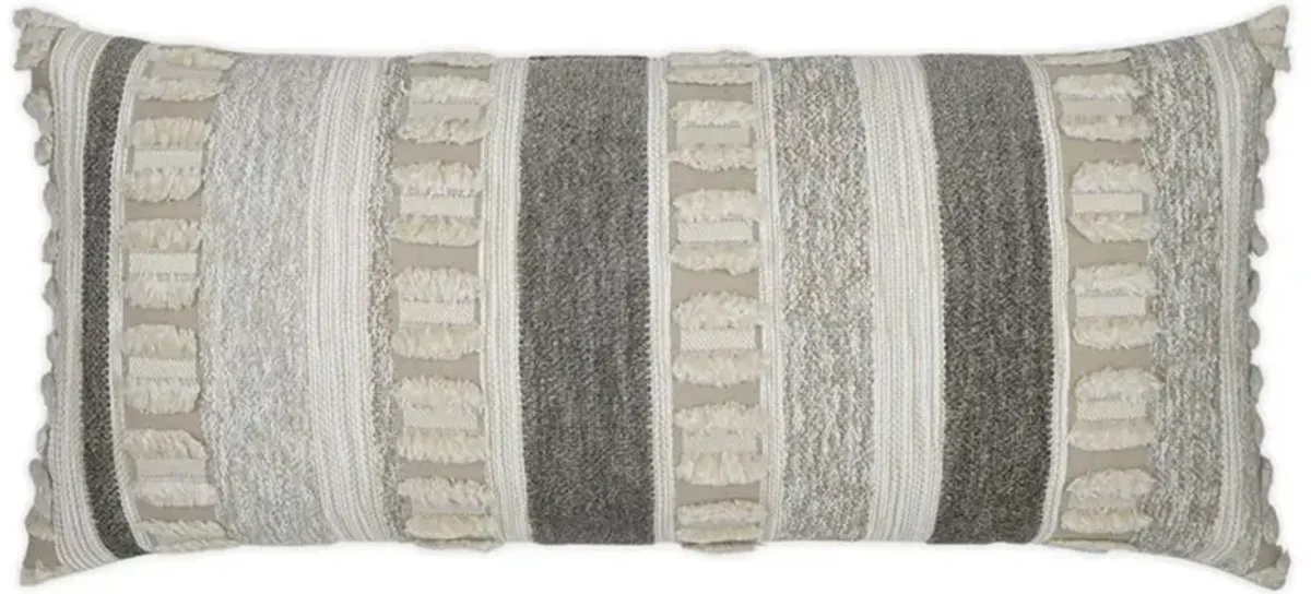 Kalahari Global Brown Sunbrella Stripes Indoor Outdoor Lumbar Pillow - 12x24