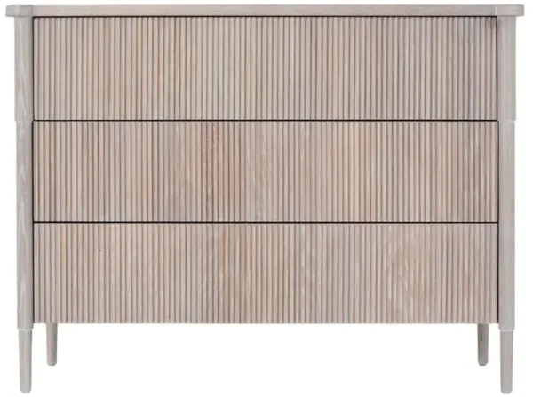 Alessandra Modern Classic Beige Oak Wood 3 Drawer Bachelor Chest Dresser