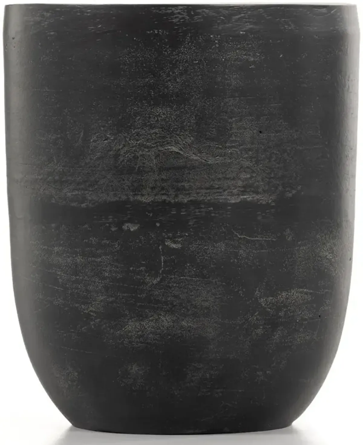 Bailey Industrial Loft Grey Aluminum Round Drum Outdoor Drink Table