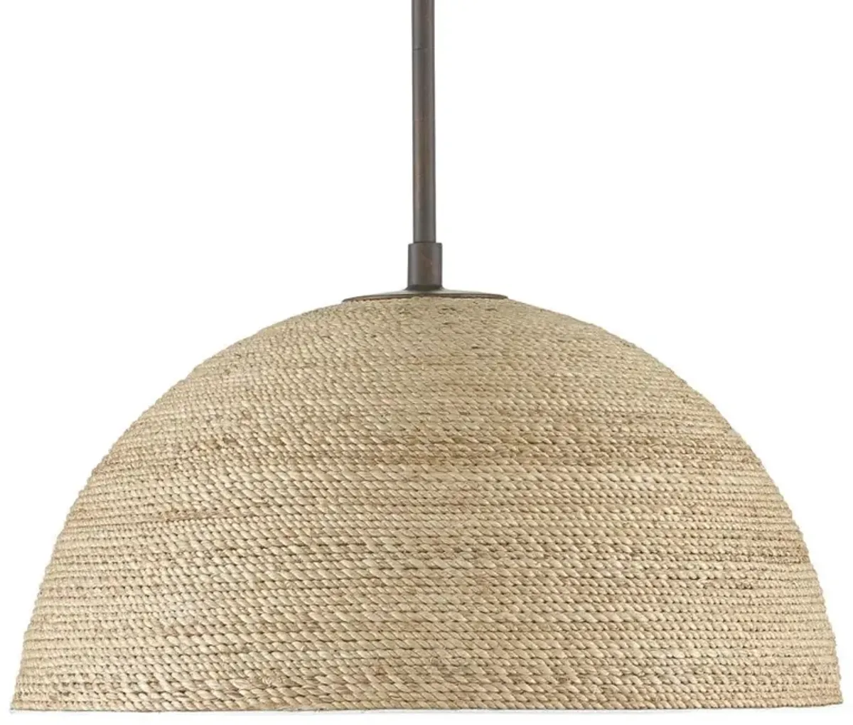 Jordan Coastal Beach Natural Abaca Rope Dome Shade Single Pendant