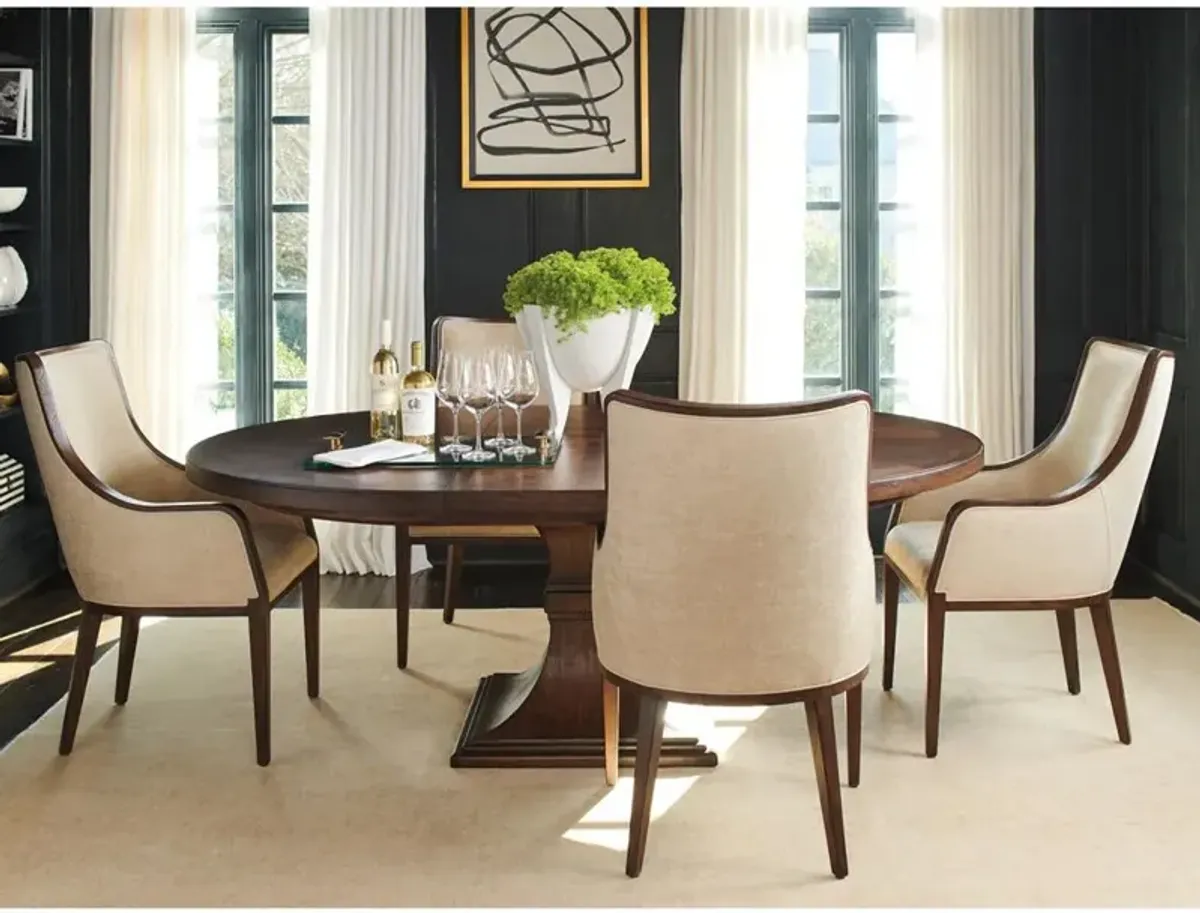 Palo Alto Rustic Lodge Brown Wood Extendable Round Dining Table - 58-80"W