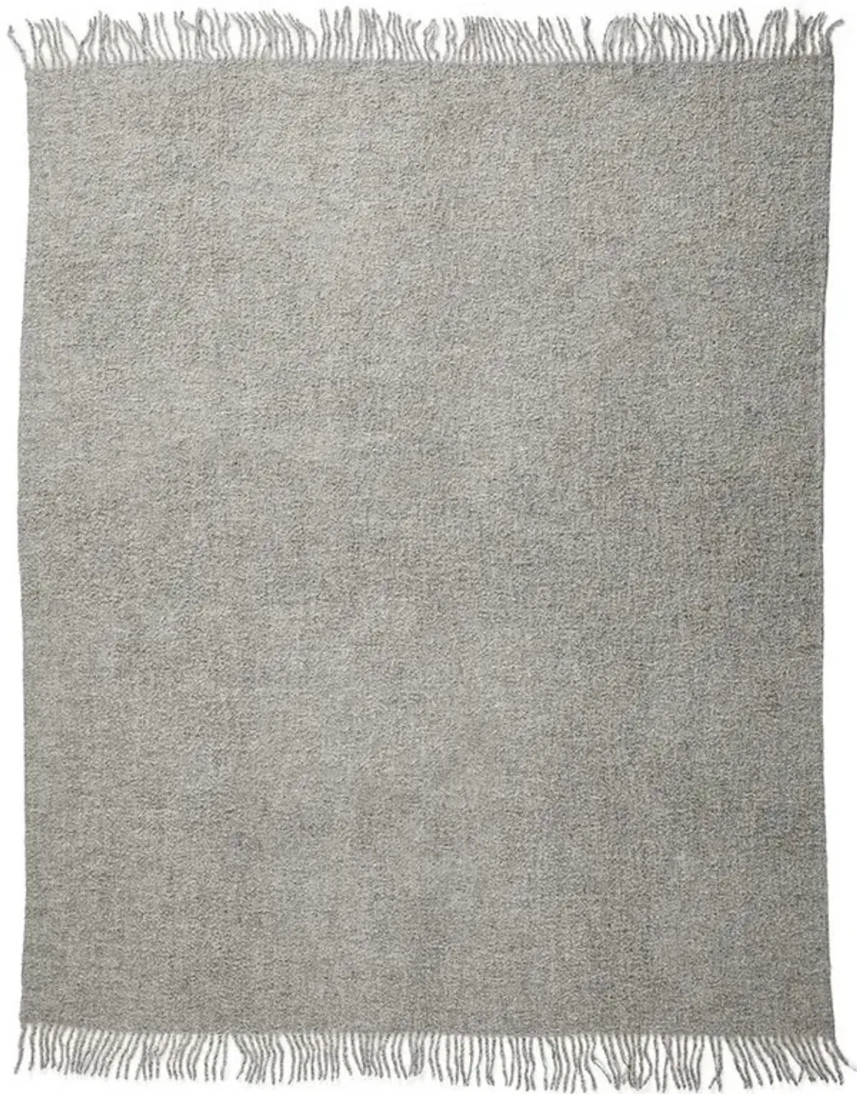 Kairos Modern Classic Light Grey Woven Alpaca Boucle Throw Blanket