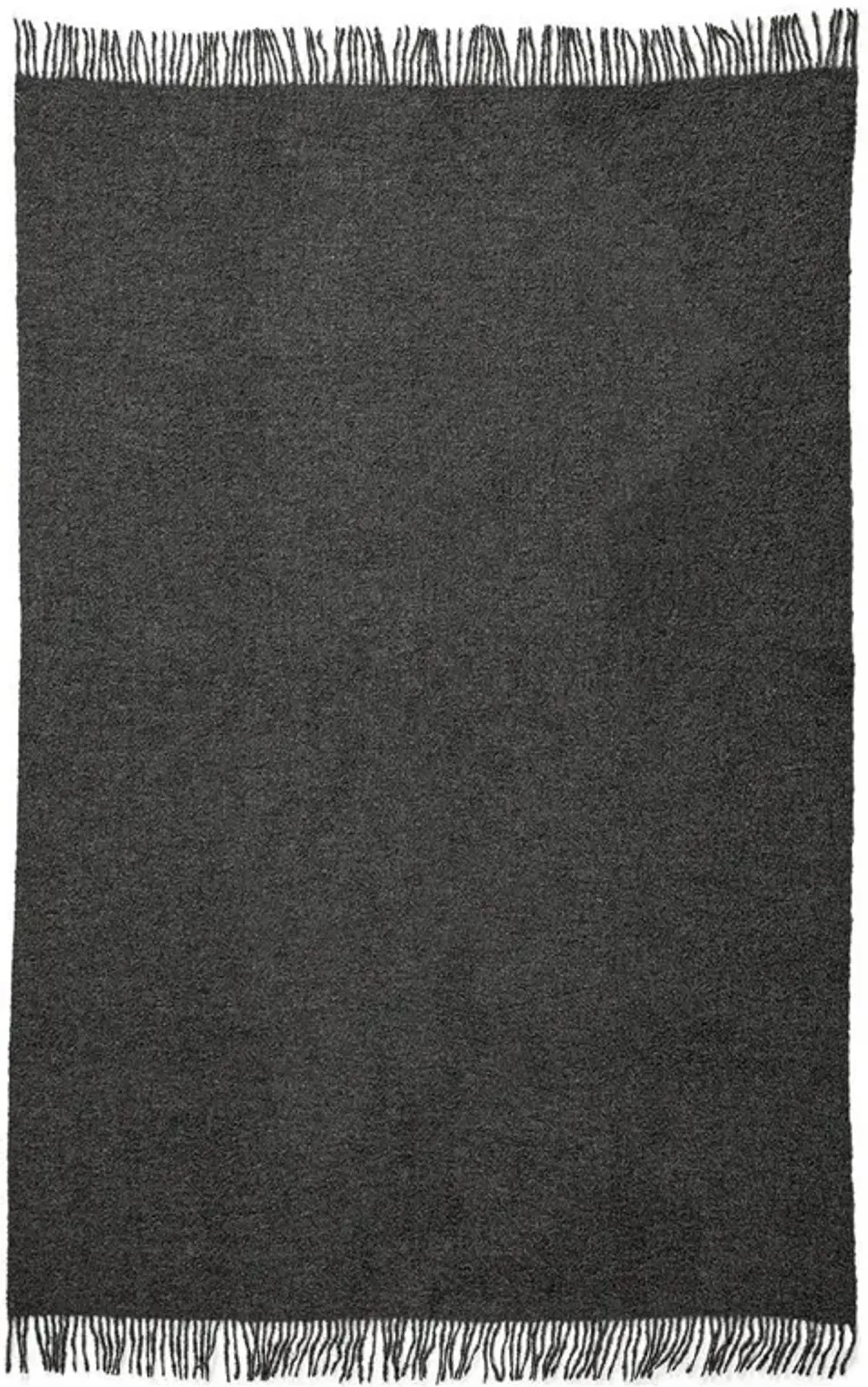 Kairos Modern Classic Dark Grey Woven Alpaca Boucle Throw Blanket